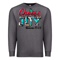 Charcoal Heather Choose Joy Premium Sweatshirt - BundleAndBundleShop