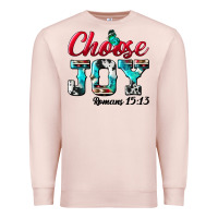 Pale Pink Choose Joy Premium Sweatshirt - BundleAndBundleShop