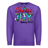 Purple Choose Joy Premium Sweatshirt - BundleAndBundleShop