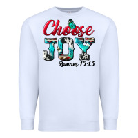 White Choose Joy Premium Sweatshirt - BundleAndBundleShop