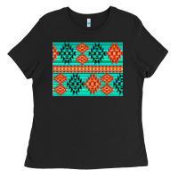 Black aztec pattern background 3200x2400 Ladies Tee - AdoDesignShop