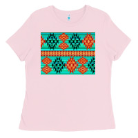 Bubblegum Pink aztec pattern background 3200x2400 Ladies Tee - AdoDesignShop