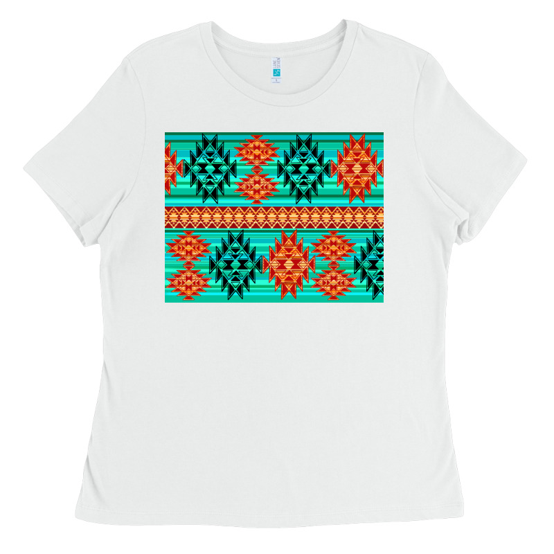 Aztec Pattern Background 3200x2400 Ladies Tee by AdoDesignShop | Teevron