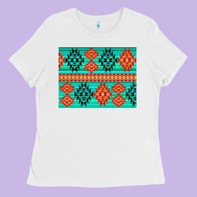 Aztec Pattern Background 3200x2400 Ladies Tee Designed By Adodesignshop