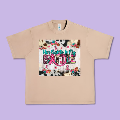 Her Battle Is My Battle Urban Heavy Tee Designed By Jahusdesignshop