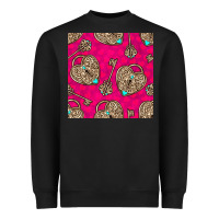 Black valentines day lock and key seamless pattern Heavyweight Sweatshirt - BundleAndBundleShop