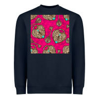 Navy valentines day lock and key seamless pattern Heavyweight Sweatshirt - BundleAndBundleShop