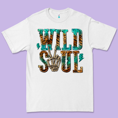 Wild Soul With Skeleton Hand Premium Tee Designed By Texasbilliewilder