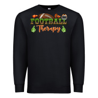 Black football therapy Premium Sweatshirt - BundleAndBundleShop