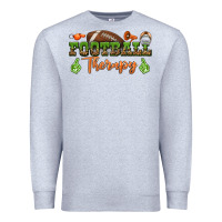 Heather Grey football therapy Premium Sweatshirt - BundleAndBundleShop