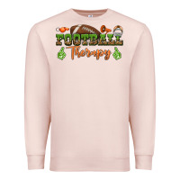 Pale Pink football therapy Premium Sweatshirt - BundleAndBundleShop