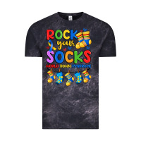 Cloud Black rock your  world down syndrome Vintage Tee - Artiststas