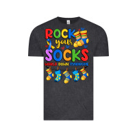 Vintage Black rock your  world down syndrome Vintage Tee - Artiststas