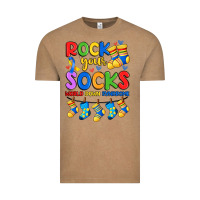 Vintage Coffee rock your  world down syndrome Vintage Tee - Artiststas