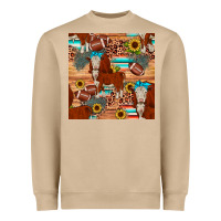 Mushroom football hereford sunflower seamless pattern Heavyweight Sweatshirt - JahusDesignShop