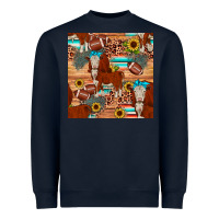 Navy football hereford sunflower seamless pattern Heavyweight Sweatshirt - JahusDesignShop