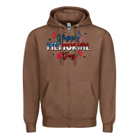 Chestnut happy memorial day Zipper Hoodie - MaliasSmallBusiness