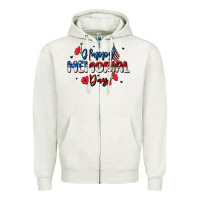 Oatmeal Heather happy memorial day Zipper Hoodie - MaliasSmallBusiness