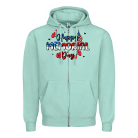 Seafoam happy memorial day Zipper Hoodie - MaliasSmallBusiness