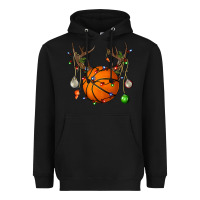 Black Basketball Horn Christmas Heavyweight Hoodie - BundleAndBundleShop