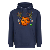 Navy Basketball Horn Christmas Heavyweight Hoodie - BundleAndBundleShop
