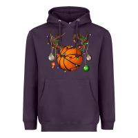 Plum Basketball Horn Christmas Heavyweight Hoodie - BundleAndBundleShop