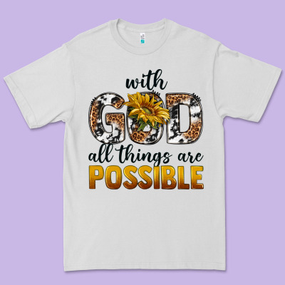 With God Al Things Ara Possible Premium Tee Designed By Texasbilliewilder