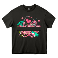 Asphalt nurse flowers custom name design Heavy Core Tee - RanaPortraitStore