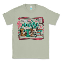 Matcha Nurse life leopard frame Classic Tee - LillyAllenDesigns