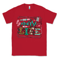 Red Nurse life leopard frame Classic Tee - LillyAllenDesigns
