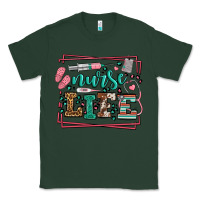 Sports Green Nurse life leopard frame Classic Tee - LillyAllenDesigns