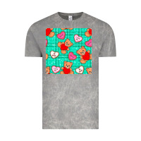 Cloud Rock valentines day teddy bears and cookies seamless pattern Vintage Tee - BundleAndBundleShop