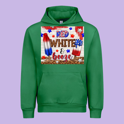 Red White And Booze Urban Hoodie Designed By Tumblerdesignbyshophia