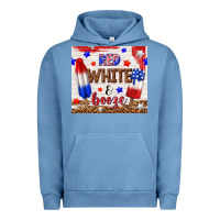 Pigment Pebble Blue red white and booze Urban Hoodie - TumblerDesignByShophia