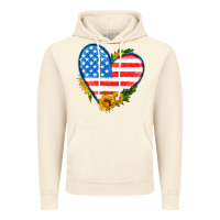 Vintage Artic usa flag heart with sunflower Vintage Hoodie - HRA Design Shop