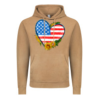 Vintage Camel usa flag heart with sunflower Vintage Hoodie - HRA Design Shop