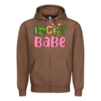 Chestnut lucky babe st patrick s day Zipper Hoodie - MaliasSmallBusiness