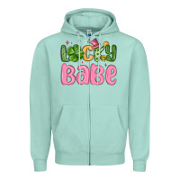 Seafoam lucky babe st patrick s day Zipper Hoodie - MaliasSmallBusiness