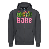 Smoke lucky babe st patrick s day Zipper Hoodie - MaliasSmallBusiness
