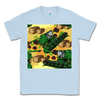 Dusty Blue harvester seamless pattern Classic Tee - BundleAndBundleShop