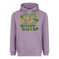 Lavender Who Needs Luck When You're This Cute St. Patricks Heavyweight Hoodie - BundleAndBundleShop