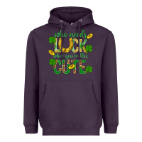 Plum Who Needs Luck When You're This Cute St. Patricks Heavyweight Hoodie - BundleAndBundleShop