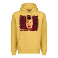 Antique Gold Merry Christmas You Filthy Animal Premium Hoodie - Bettercallsaul