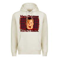 Oatmeal Heather Merry Christmas You Filthy Animal Premium Hoodie - Bettercallsaul