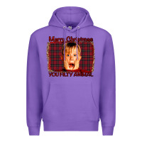 Purple Merry Christmas You Filthy Animal Premium Hoodie - Bettercallsaul