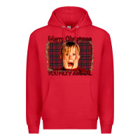 Red Merry Christmas You Filthy Animal Premium Hoodie - Bettercallsaul