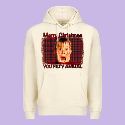 Merry Christmas You Filthy Animal Premium Hoodie Designed By Bettercallsaul