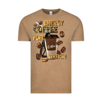 Vintage Coffee energy coffee fuel station Vintage Tee - Artiststas