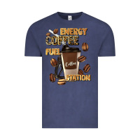 Vintage Denim energy coffee fuel station Vintage Tee - Artiststas