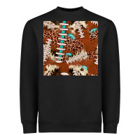 Black football leopard gemstone seamless pattern Heavyweight Sweatshirt - JahusDesignShop